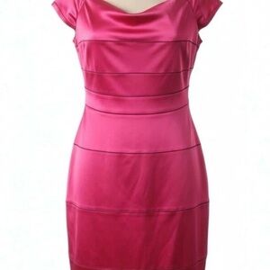 Escada Fuchsia Satin Mini Dress